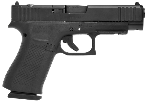 Glock 48 MOS Compact Pistol PA4850201FRMOS, 9mm Luger, 4.17", Black Polymer Grips, Black Finish, 10 Rds