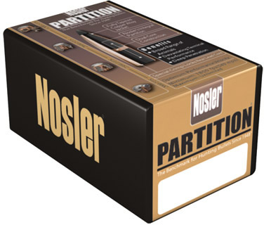 Nosler Partition Spitzer 22 Caliber 60 Grain 50/Box (16316), Not Loaded