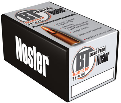 Nosler Ballistic Tip Lead-Free Bullet 22 Caliber 35 Grain 100 Per Box (45150), Not Loaded