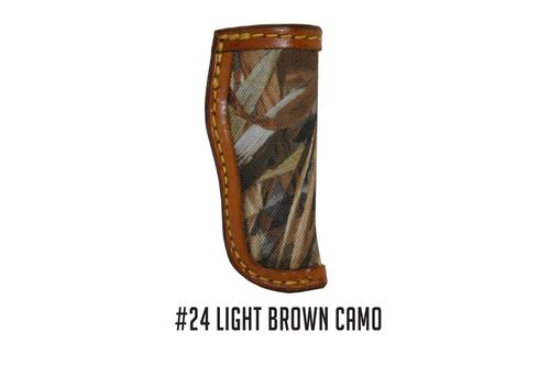 A&M Leatherwork Handmade Case Trapper Knife Sheath, Light Brown, Camo (AMLW24CALB)
