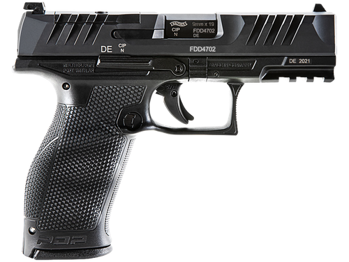 Walther PDP Optic Ready Pistol 2851237, 9mm, 4 in, Polymer Grip, Black Finish, 18 Rd