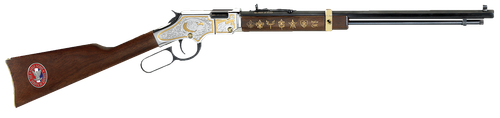 Henry Golden Boy Eagle Scout Rifle H004ES, 22 Short/Long/LR, 20 in, American Walnut Stock, Blue Steel/Brasslite Finish