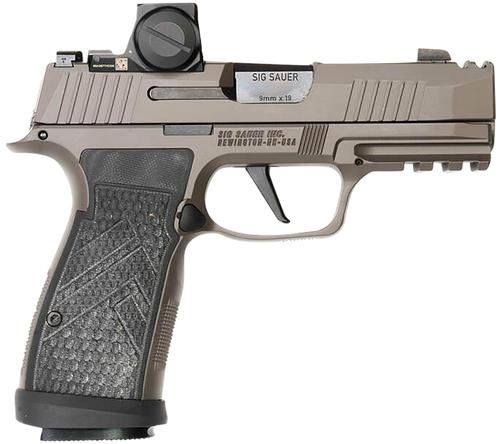 Sig Sauer P365 AXG Legion Pistol 365AXGCA9LEGIONRXX, 9mm, 3.10", Black G10 Chevron Grips, Legion Gray Cerakote Finish, Romeo-X RDS, 17 Rds