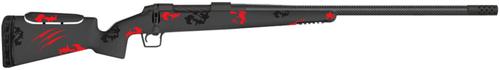 Fierce Carbon Rival FP Bolt Action Rifle FCRFP7MM0820BR, 7mm-08 Rem, 20" Threaded, Blood Red Camo Carbon Stock, 4 Rds