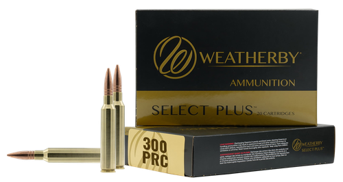 Weatherby Select Plus Rifle Ammunition R300P205EH, 300 PRC, Berger Elite Hunter, 205 gr, 20 Rd/Bx