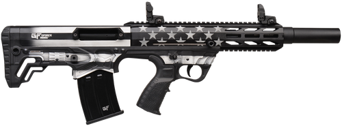 GForce GFY-1 USA Semi-Auto Shotgun GFY1USG, 12 Gauge, 18.50", 3" Chmbr, B&W American Flag Bullpup Polymer Stock, 5 Rds