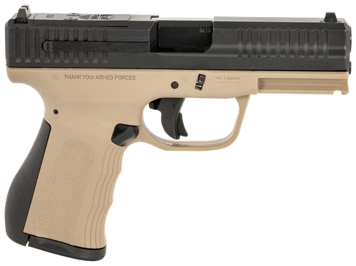 FMK G3 Optic Ready Pistol FMKG49DE, 9mm Luger, 4in, Black Backstrap Grips, Flat Dark Earth Finish, 14 Rds