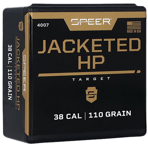 Speer 38 Caliber 110 Grain Jacketed Hollow Point 100/Box (4007), Not Loaded