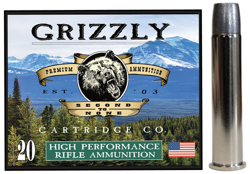Grizzly Ammunition High Performance Rifle Ammunition GC45/70+P4, 45-70 Gov, Bonded Flat Point, 405 GR, 20 Rd/bx
