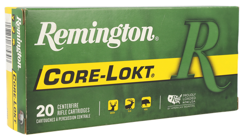 Remington Rifle Ammunition R300WSM1, 300 WSM, Pointed Soft Point Core-Lokt, 150 GR, 3320 fps, 20 Rd/bx
