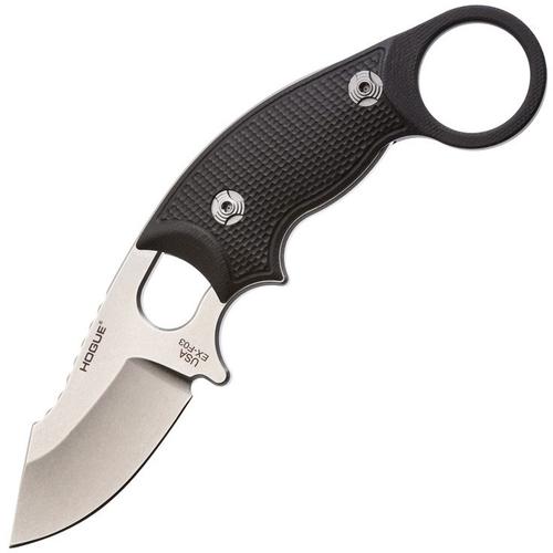 Hogue EX-F03 Fixed Blade Knife w/Clip Point Blade, Black (35339)