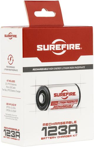 Surefire 123A Rechargeable Lithium Battery Kit (SFLFP123KIT)