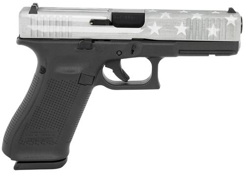 Glock G22 Gen5 Pistol PA225S204BWFS, 40 S&W, 4.49", Interchangeable Backstrap, Battle Worn Flag Finish, 15 Rds