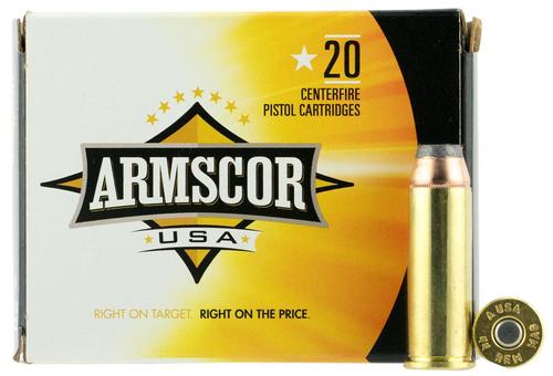 Armscor Pistol Ammunition FAC44M2N, 44 Remington Mag, JHP, 240 GR, 950 fps, 20 Rd/Bx