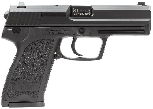 Heckler & Koch USP9 V7 LEM DA/SA Pistol 81000312, 9mm Luger, 4.25", Black Grips, Black Finish, 15 Rds, Night Sights