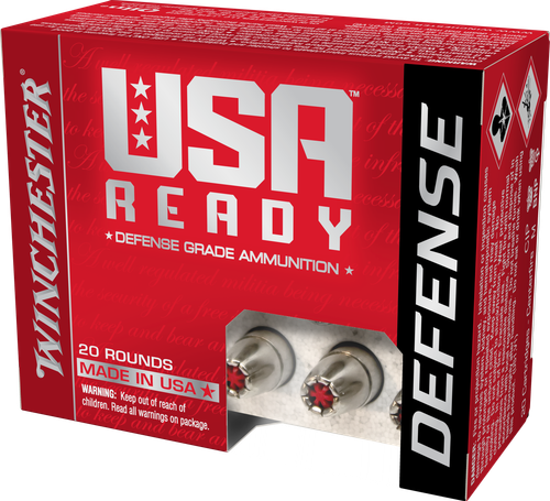 Winchester USA Ready Pistol Ammunition RED45HP, 45 Automatic Colt Pistol ACP, Hex Vent Hollow Point, 200 gr, 1000 fps, 20 Rd/Bx