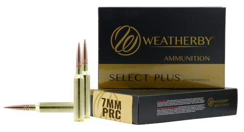 Weatherby Select Plus Rifle Ammunition R7PRC175EH, 7mm PRC, Berger Elite Hunter, 175 gr, 2925 fps, 20 Rd/Bx