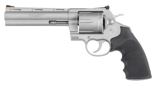 Colt Anaconda Revolver ANACONDASM6RTS, 44 Mag, 6in, Black Grips, Stainless Steel Frame Finish, 6 Rds