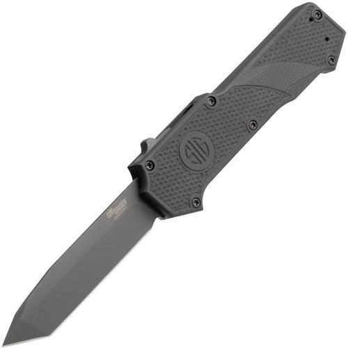 Hogue Sig Compound Tactical Out the Front Automatic Knife w/Tanto Blade, Gray Cerakote (36022)