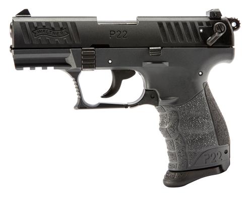 Walther P22 Pistol 5120366, 22LR, 3.42in, Tungsten Polymer Grips, 10 Rds