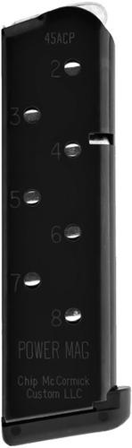 Chip McCormick Power Mag 1911 45 ACP 8 Round Black Magazine (16131)