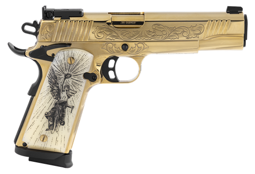 EAA MC1911 Semi-Auto Pistol 391093, 38 Super, 5", Deluxe Gold Finish, 10 Rnds