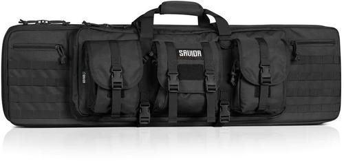 Savior Equipment American Classic Double Rifle Case, 42", Black (RB-4212DG-V1-BK)