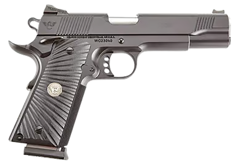 Wilson Combat 1911 CQB Pistol CQBFS9A, 9mm Luger, 5in, Black G10 Starburst Grips, Black Armor-Tuff Finish, 10 Rds