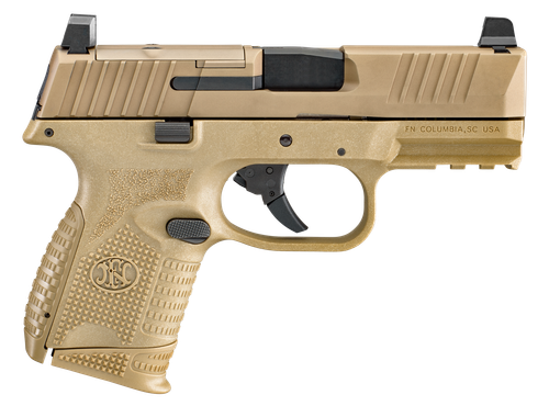 FN Herstal 509C Pistol 66100574, 9mm, 3.7 in, FDE Polymer Grip, No Manual Safety, FDE Finish, 12 Rd