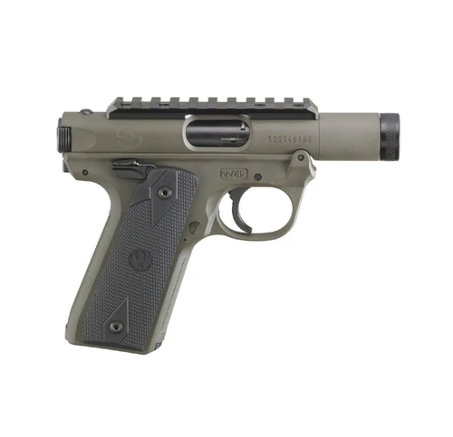 Ruger Mark IV Tactical Pistol 40182, 22 Long Rifle (LR), 3", Black Polymer Grips, OD Green Hard Coat Anodized Finish, Silencer Shop Exclusive, 10 Rd