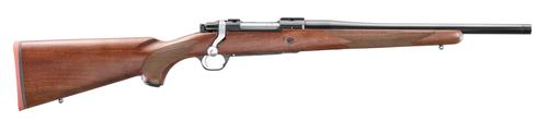 Ruger M77 Hawkeye Hunter Bolt Action Rifle 67100, 308 Winchester, 16.6 in, American Walnut Stock, Blue Satin Threaded Barrel, 4+1