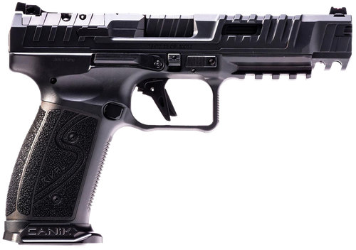 Canik SFX Rival-S Full Size Pistol HG7010N, 9mm, 5", Textured Grips, Dark Side Finish, Steel Frame, Ported Steel Slide, Optic Ready, 18 Rds