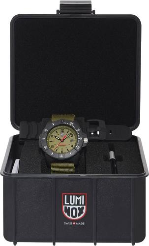 Luminox Navy SeaL Watch XS.3617.SET Green Dial, Black Figures, 45mm, Green Nylon/Black Rubber Band