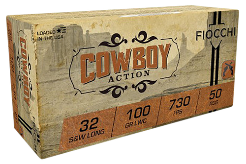 Fiocchi Shooting Dynamics Pistol Ammunition 32LA, 32 S&W Long, Lead Wadcutter, 100 GR, 730 fps, 50 Rd/bx