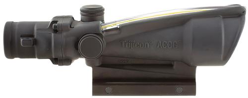 Trijicon ACOG Rifle Scope 100146, 3.5x, 35mm Obj, Illuminated Amber Chevron .223/5.56 BDC