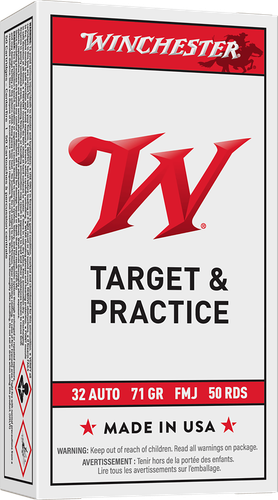 Winchester USA Pistol Ammunition Q4255, 32 ACP, Full Metal Jacket (FMJ), 71 GR, 905 fps, 50 Rd/bx