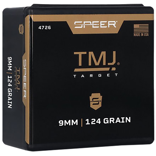 Speer 9MM Caliber 124 Grain Full Metal Jacket Value Pack 600/Box (4726), Not Loaded