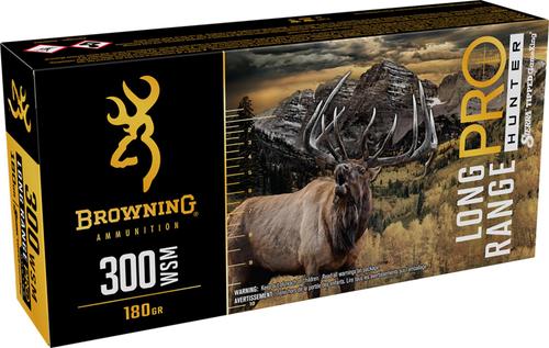 Browning Long Range Pro Rifle Ammunition B192530002, 300 WSM, GameKing, 180 gr, 2965 fps, 20 Rd/Bx