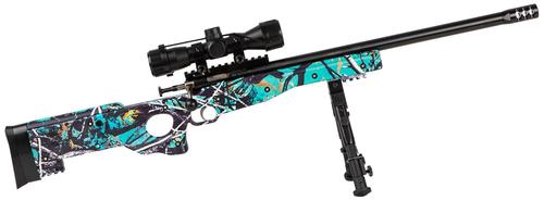 Crickett Precision Package Youth Bolt Action Rifle KSA2149, 22 LR, 16.12", Thumbhole Stock, Blued, 1 Rd