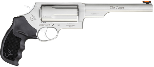 Taurus Judge Tracker Magnum Revolver 2441069MAG, 410/45 Long Colt, 6.5 in, Rubber Grip, Stainless Finish, 5 Rd