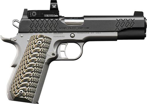 Kimber 3000353 Aegis Elite Custom Pistol - 9mm, 5 in Barrel, Stainless Steel Frame, KimPro II Slide, Venom Red Dot, 9 Rd