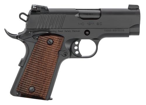 EAA MC1911 SC Officer Optic Ready Pistol 390038, 9mm Luger, 3.40in, Laminate Grips, Black Finish, 9 Rds