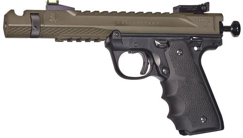 Volquartsen Black Mamba Pistol VF4M-0034, 22 Long Rifle, 4.5", Hogue Grip, OD Green Finish, Fiber Optic Sight, 10 Rds
