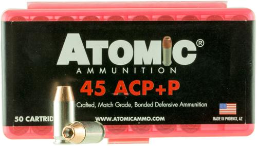 Atomic Pistol Ammunition 00412, 45 ACP +P, Bonded Mathc HP, 185 GR, 1225 fps, 50 Rds/Bx