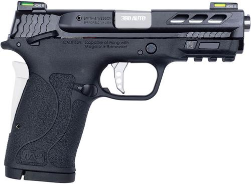 Smith & Wesson M&P380 Shield EZ M2.0 Performance Pistol 12718, 380 ACP, 3.675", Black Polymer Grips, Silver Barrel, 8 Rds