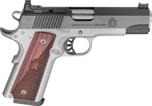 Springfield 1911 Ronin AOS Optic Ready Pistol PX9118LAOS, 45 ACP, 4.25in, Crossed Cannon Wood Laminate, Satin Cerakote Finish, 8 Rds