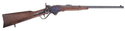 Cimarron 1865 Spencer Carbine Rifle AS530, 45 Long Colt, 20", Walnut Stock, Color Case Hardened, 7 Rds