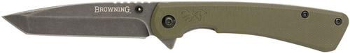 Browning Branded Rock Tanto EDC Knife w/OD Green Handle (3220507)