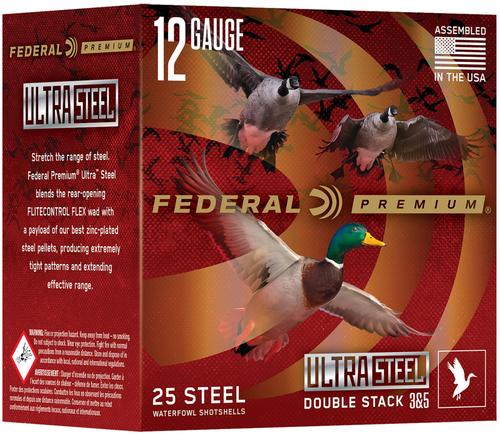 Federal Premium Shotshells PWUX142BB, 12 Gauge, 3", 1 1/4 oz, 1450 fps, BB Steel Shot, 25 Rds/box