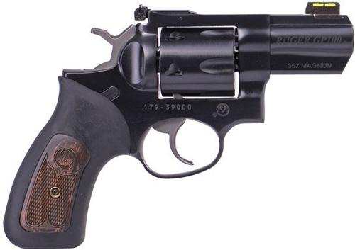 Ruger GP100 Revolver 1790, 357 Magnum, 2.5 in, Rubber/Wood Grips, Blued Finish, 6 Rds